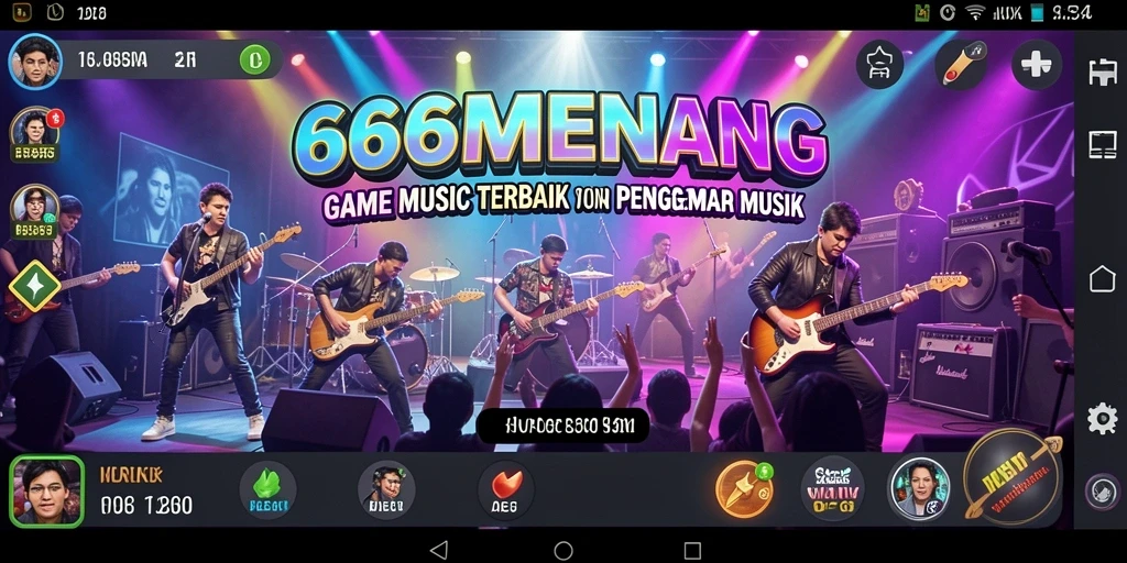 Tampilan gameplay 666MENANG dengan pengguna yang sedang bernyanyi.