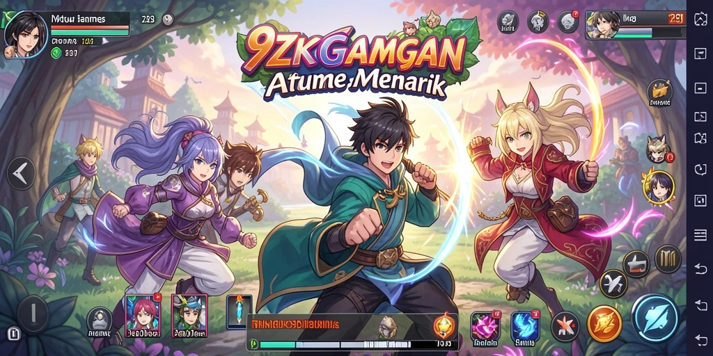 Tampilan gameplay 9ZKGAMES dengan karakter Anime yang menarik.