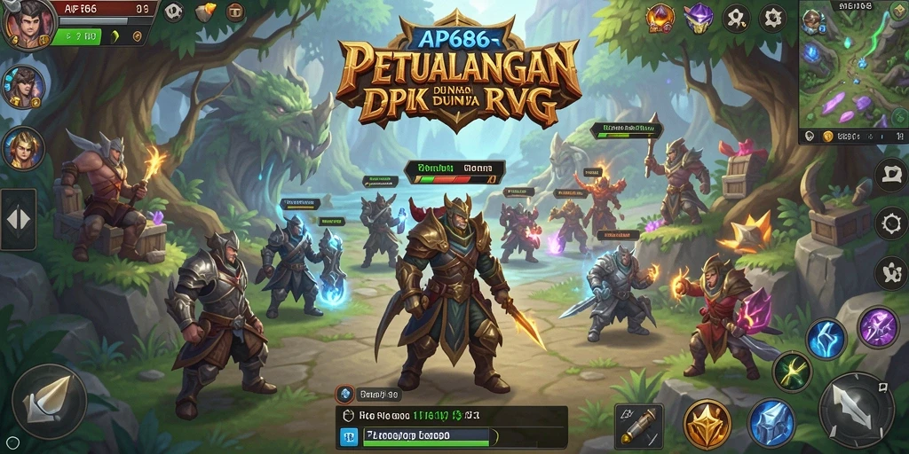 Tampilan gameplay menakjubkan dari AP686 dengan petualangan RPG.