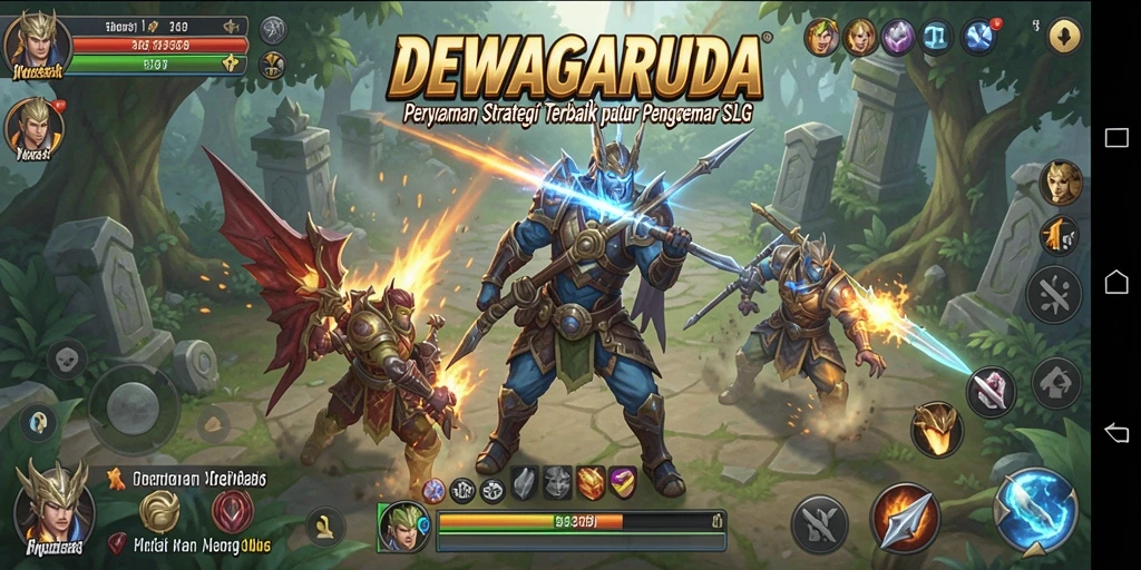 Tampilkan gameplay menarik dalam DEWAGARUDA yang penuh strategi.