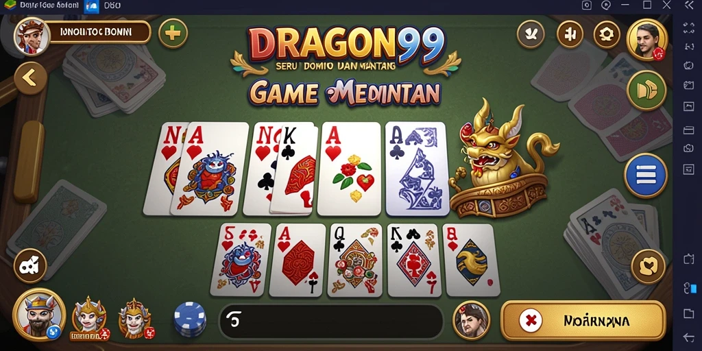 Screenshot gameplay DRAGON99 menunjukkan aksi seru permainan Domino.