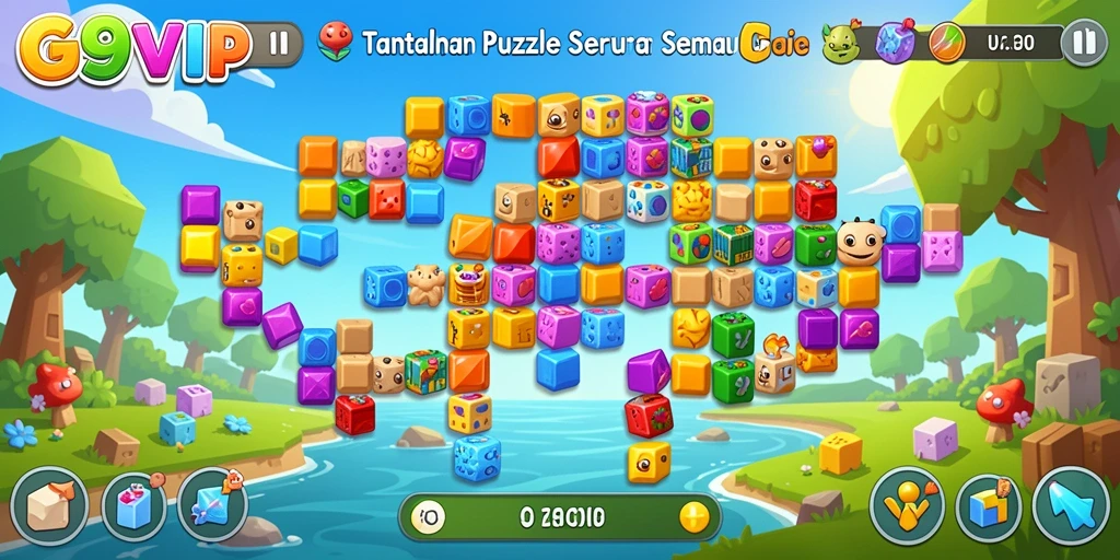 Tampilan gameplay G9VIP yang penuh warna dan menarik.