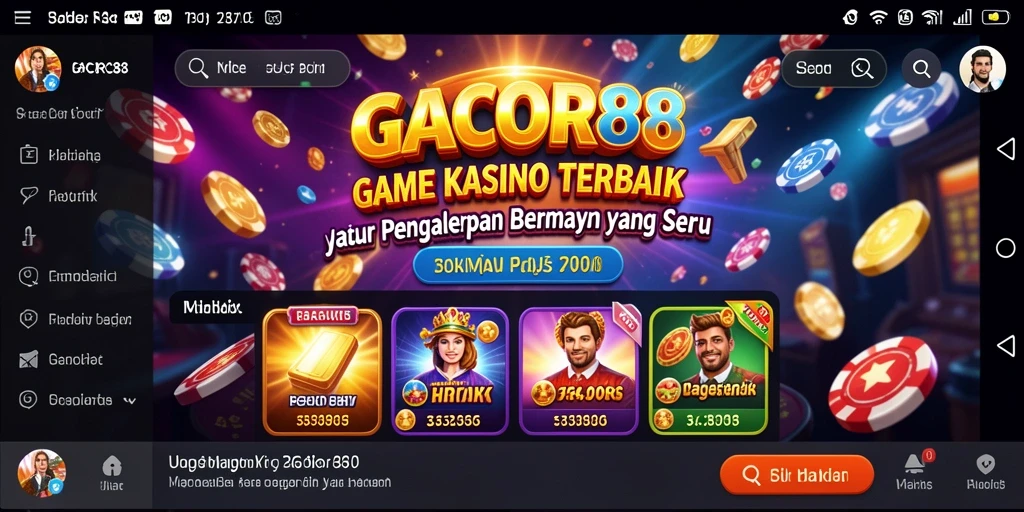 Tampilan seru dari gameplay Kasino di GACOR88.