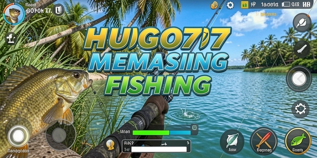 Tampilan gameplay HUGO77 dengan pengalaman memancing yang realistis.