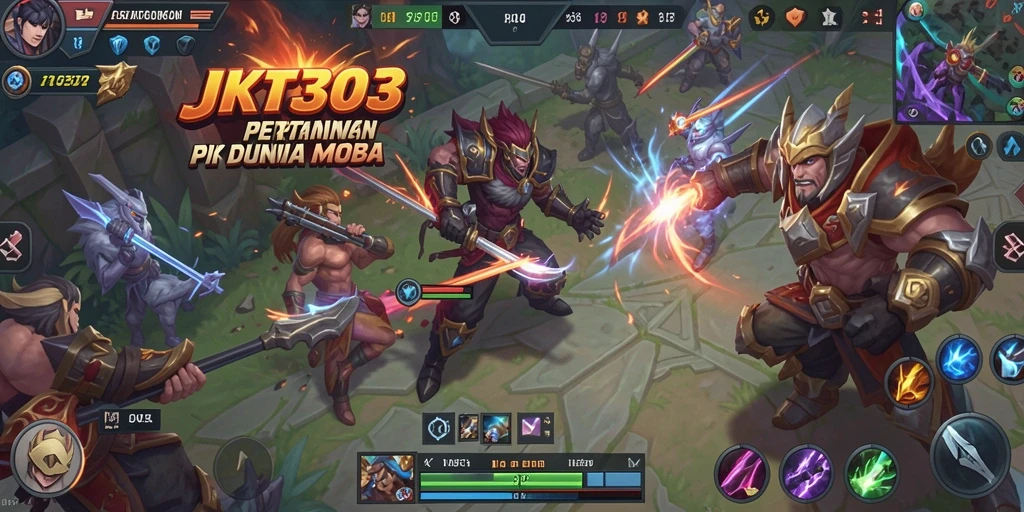 Screenshot permainan JKT303 dengan aksi heroik di medan perang.