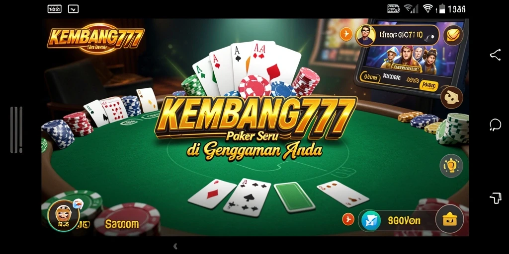 Tampilan menarik dari gameplay Poker di KEMBANG777 yang penuh aksi.