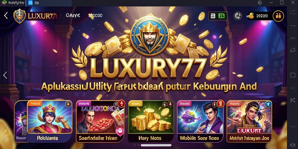 Tampilan antarmuka LUXURY777 yang intuitif dan modern.