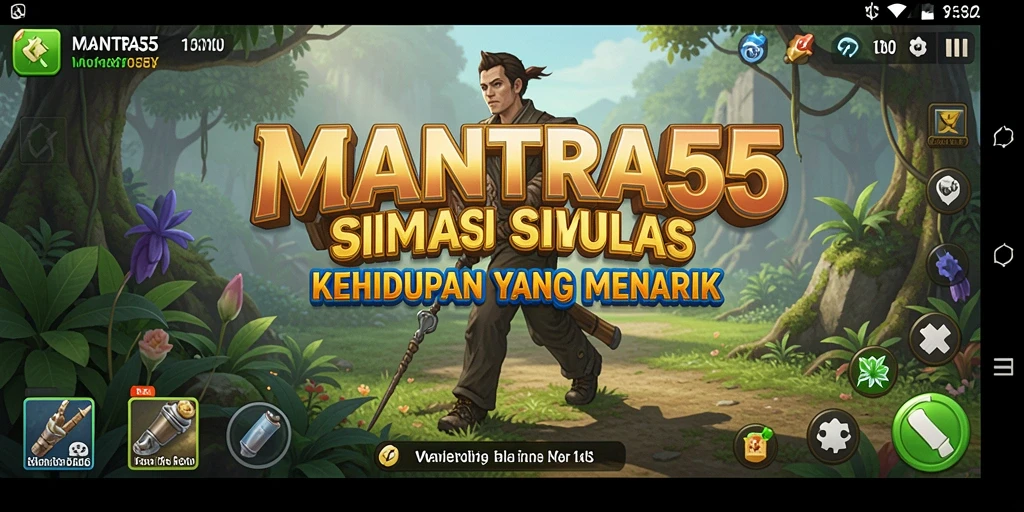 Tampilan gameplay dinamis dan interaktif dari MANTRA55.