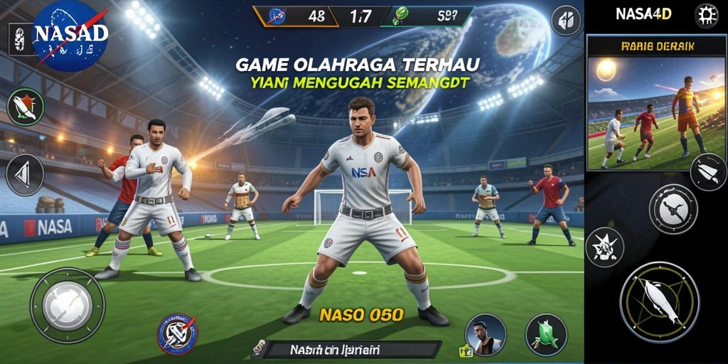 Screenshot utama NASA4D menampilkan aksi seru dalam permainan olahraga.
