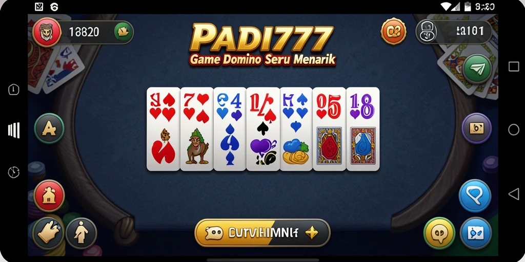 Tampilan gameplay seru PADI777 saat menikmati permainan Domino.