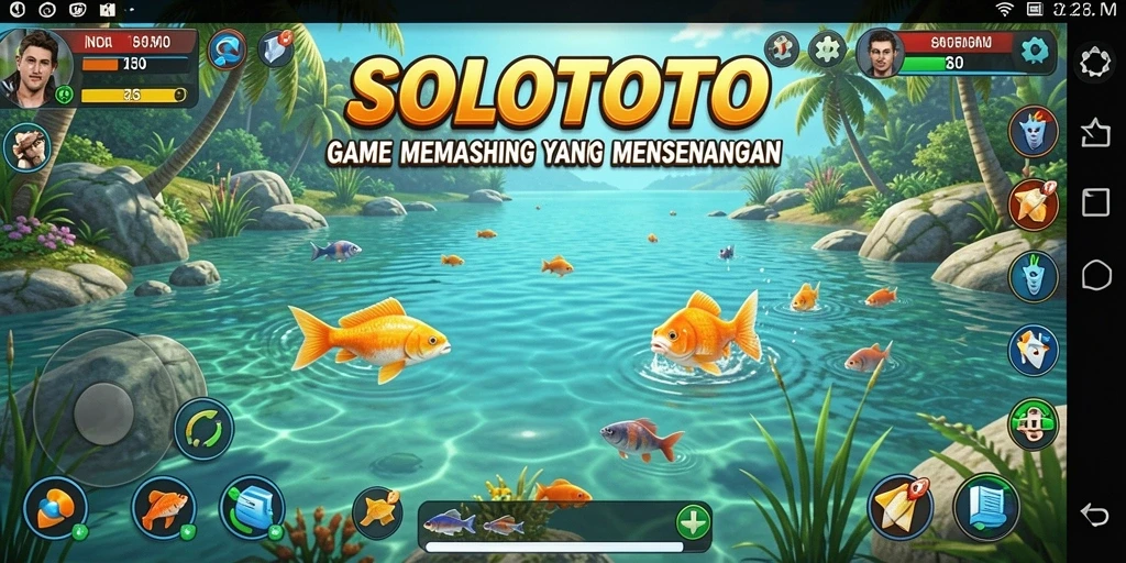 Tampilan gameplay memancing yang menarik di SOLOTOTO.