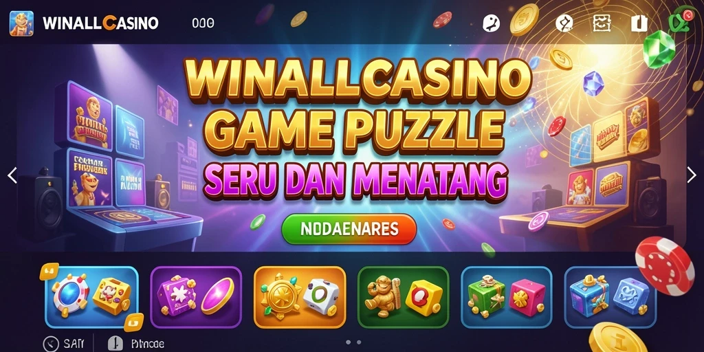 Gameplay seru dari WINALLCASINO dengan tantangan puzzle.